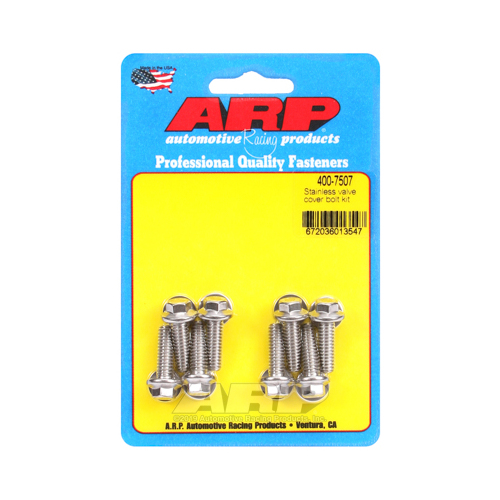 ARP Valve Cover Bolts, Stainless Hex, Cast Aluminum Cover, 1/4 in.-20 Thread, Set of 8