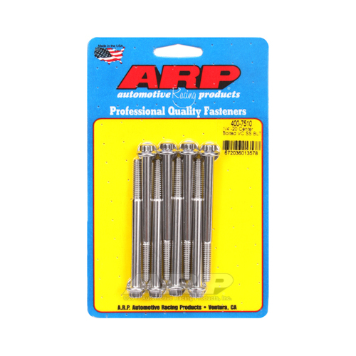 ARP Valve Cover Bolts, Stainless 12-Pt, Centerbolt, Stamped Steel Cover, For Chevrolet, Small Block, Set of 8