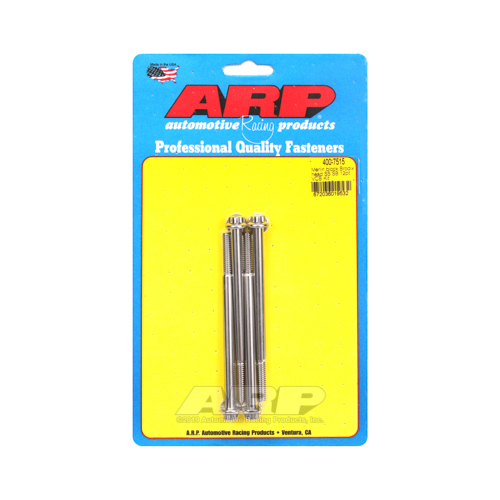 ARP Valve Cover Bolts, Stainless Steel, Polished, 12-Point, 1/4 in.-20 Diameter, SBC Brodix Valve Cover, Set of 4