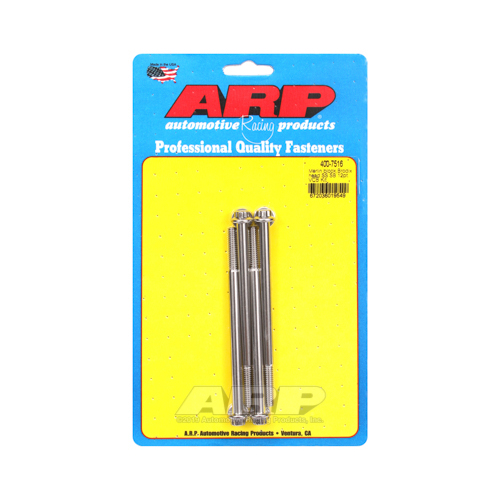 ARP Valve Cover Bolts, Stainless Steel, Polished, 12-Point, 1/4 in.-20 Diameter, SBC Brodix Valve Cover, Set of 4