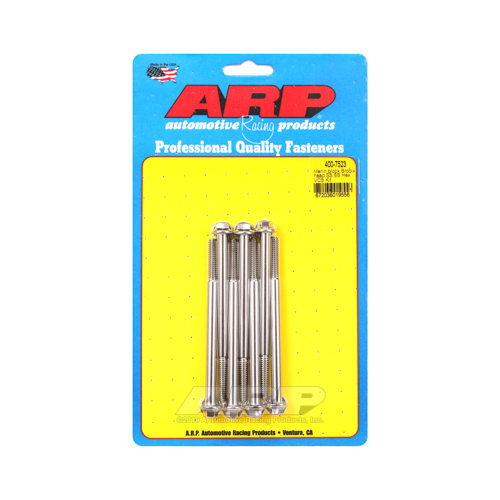 ARP Valve Cover Bolts, Stainless Hex, Merlin Block BRO Head, 1/4 in.-20 x 4.000, 7 Pc