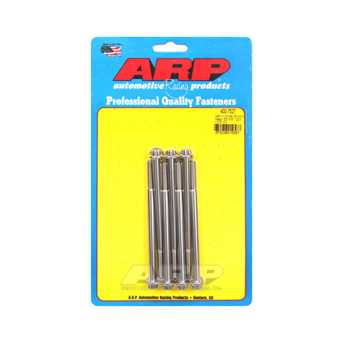 ARP Valve Cover Bolts, Stainless Steel, Polished, 12-Point, 1/4 in.-20 Diameter, BBC Brodix Valve Cover, Set of 7