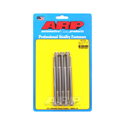 ARP Valve Cover Bolts, Stainless 12-Pt, Merlin Block BRO Head, 1/4 in.-20 x 4.500, 7 Pc