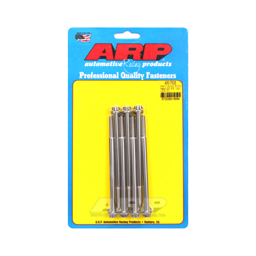 ARP Valve Cover Bolts, Stainless 12-Pt, Merlin Block BRO Head, 1/4 in.-20 x 4.500, 7 Pc