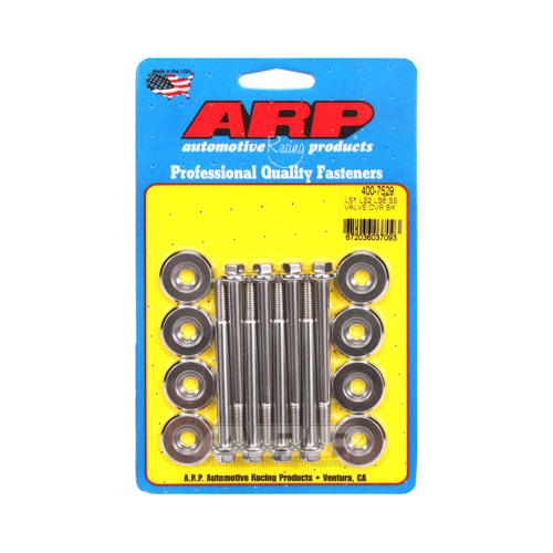 ARP Valve Cover Bolts, Stainless Steel, Polished, Hex Head, 6mm Thread, For Chevrolet, Small Block LS, Set of 8