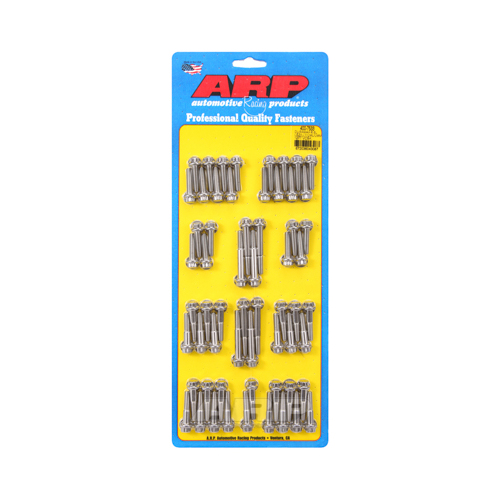 ARP Valve Cover Bolts, Stainless Steel, Polished, 12-Point, 6mm x 1.0 Thread, GM Duramax 6.6L, Set of 52