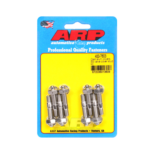 ARP Valve Cover Studs, Stainless Hex, Cast Aluminum Cover, Set of 8