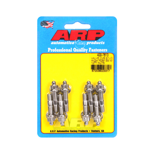 ARP Valve Cover Studs, Stainless, 12-Point, Cast Aluminum Cover, 1/4 in.-20 Thread, Set of 8