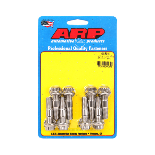 ARP Broached Studs, 10mm X 1.25 X 48mm, 8pcs
