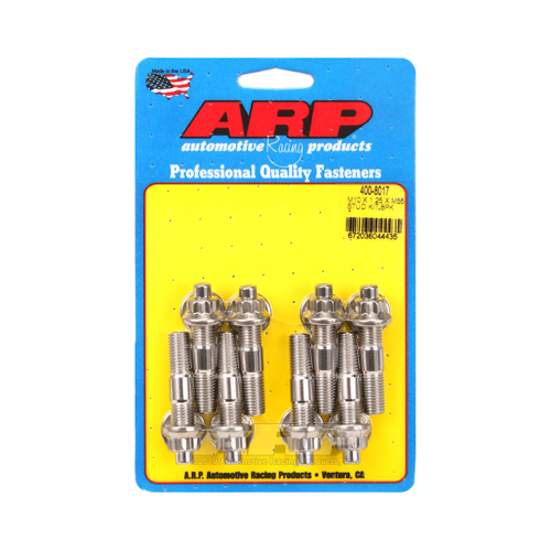 ARP Broached Studs, 10mm X 1.25 X 55mm, 8pcs