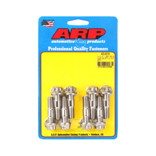 ARP Studs, Accessory, Stainless Steel, Natural, M10 x 1.50mm Base Thread, M10 x 1.25mm Top Thread, Set of 8
