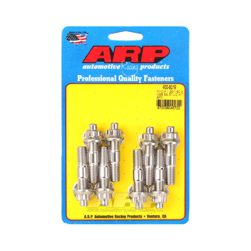 ARP Studs, Accessory, Stainless Steel, Natural, M10 x 1.50mm Base Thread, M10 x 1.25mm Top Thread, Set of 8