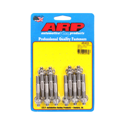 ARP Studs, Stainless, Polished, 12-Point, M8 x 1.25mm, M8-1.25mm, 2.25 in. Length, Set of 10