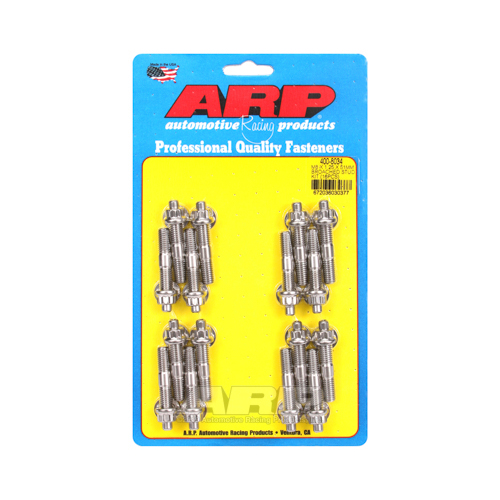 ARP Studs, Stainless, Polished, 12-Point, M8 x 1.25mm, M8-1.25mm, 2.00 in. Length, Set of 16