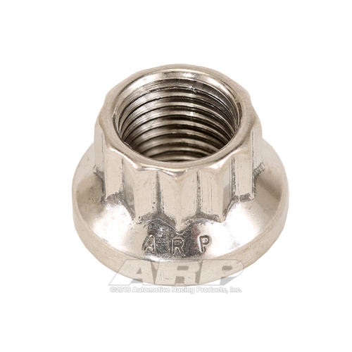 ARP Nut, 12-point, ARP Stainless Steel, Polished, 9mm x 1 Thread, 180000psi, Each