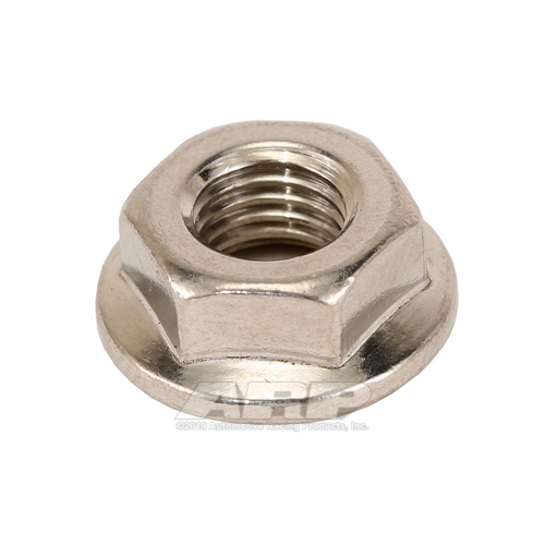 ARP Nut, Hex, Serrated Flange, Stainless Steel, Polished, 5/16 in.-24 RH Thread, Each