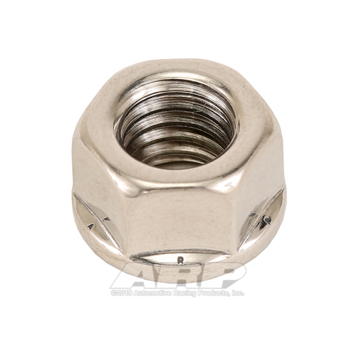 ARP Nut, Hex, ARP Stainless Steel, Polished, Flanged, 3/8 in.-16 Thread, 180000psi, Each