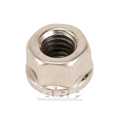 ARP Nut, Hex, ARP Stainless Steel, Polished, Flanged, 5/16 in.-18 Thread, 180000psi, Each