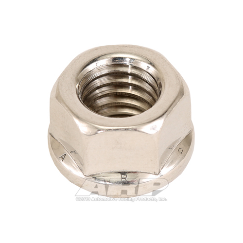 ARP Nut, Hex, ARP Stainless Steel, Polished, Flanged, 7/16 in.-14 Thread, 180000psi, Each