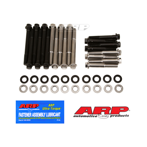 ARP Cylinder Head Bolts, Hex Head, Stainless, For Buick, 350, (black oxide inner rows, stainless steel outer row), Kit