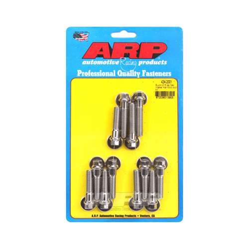 ARP Bolts, Intake Manifold, Hex Head, Stainless Steel, Polished, For Buick 215, 180000psi, Kit