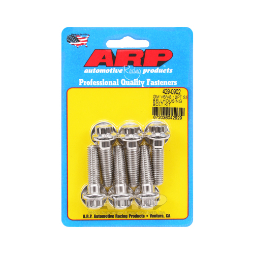 ARP Bellhousing Bolts, 12-point, 3/8-16 in. Thread, Stainless Steel, Natural, For Chevrolet, Kit