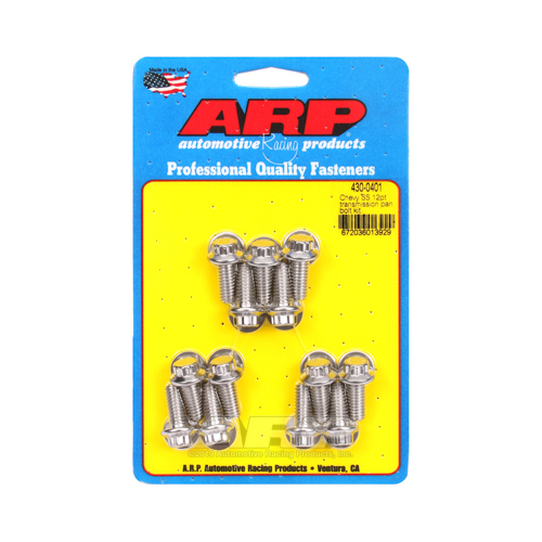 ARP Transmission Pan Bolts, Stainless, Polished, 12-Point, For Chevrolet/GM, TH350/TH400, Set