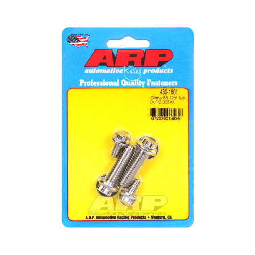 ARP Fuel Pump Bolts, Stainless Steel, Polished, 12-Point, For Chevrolet, Big Block, Small Block, Kit