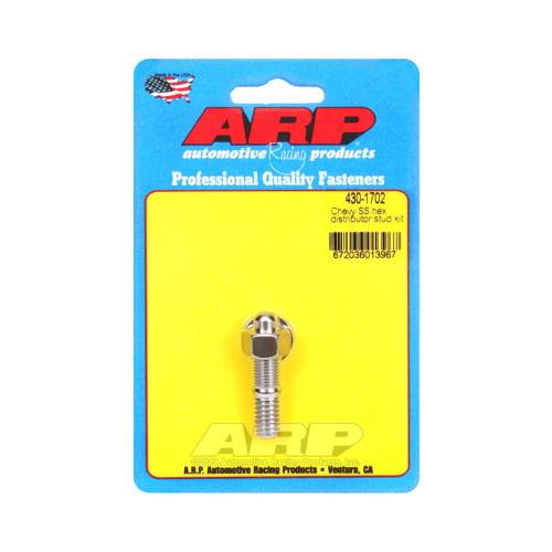 ARP Distributor Stud, Stainless Steel, Polished, Hex, For Chevrolet, Small, Big Block V8, 4.3L V6, Each
