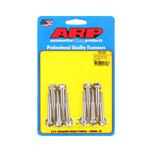 ARP Bolts, Intake Manifold, Hex Head, Stainless Steel, Polished, For Chevrolet LS, 180000psi, Kit