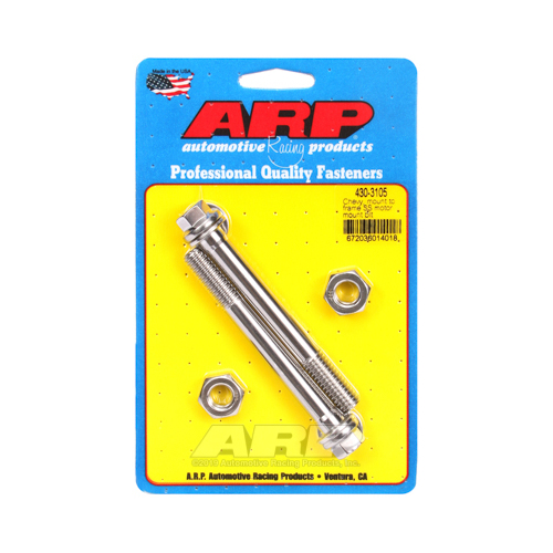 ARP Motor Mount Bolts, Stainless, Hex, Mount to Frame Stand, For Chevrolet, Small, Big Block, Pair