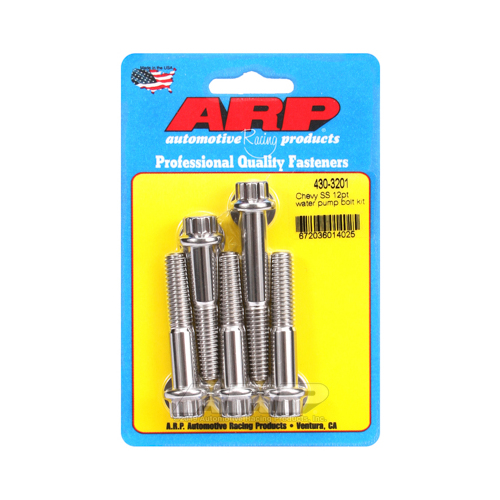 ARP Water Pump Bolts, 12-Point, Stainless Steel, All V8, Water Pump, Long Bolt Kit, For Chevrolet, SBC, BBC, Kit