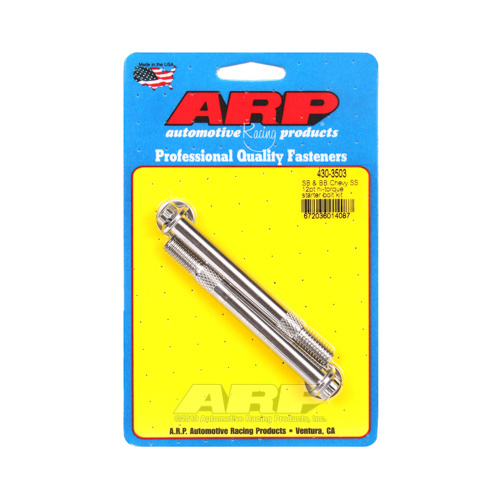 ARP Starter Bolts, Stainless Steel, Polished, 12-Point, Mini Starter, For Chevrolet, Big, Small Block, Pair
