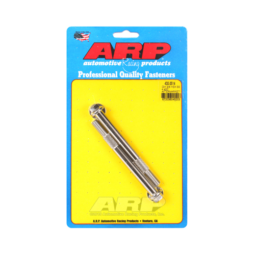 ARP Starter Bolts, Custom 450, Polished, Hex Head, 3/8-16 in. Thread, Mini Starter Style, For Chevrolet, Pair