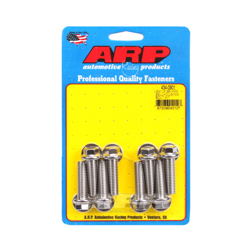 ARP Bellhousing Bolts, Hex, 10mm x 1.5 Thread, Stainless Steel, Natural, For Chevrolet, Small Block LS, Kit