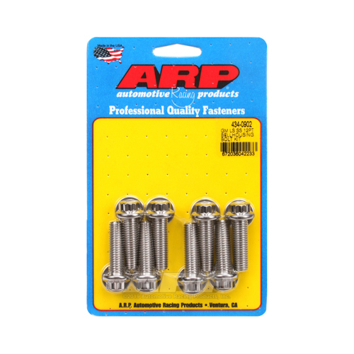 ARP Bellhousing Bolts, 12-point, 10mm x 1.5 Thread, Stainless Steel, Natural, For Chevrolet, Small Block LS, Kit