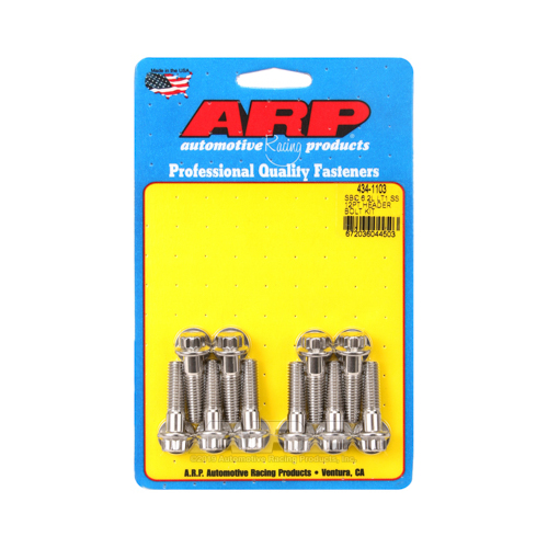 ARP Header Bolts, 12-Point Head, 30mm UHL, Stainless Steel, Polished, For Chevrolet, Gen V, 6.2L, Set of 10