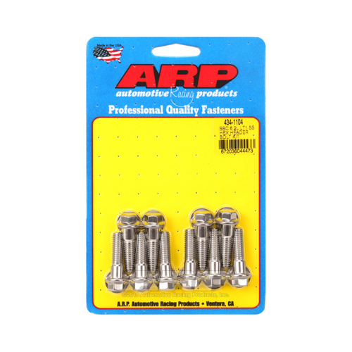 ARP Header Bolts, Hex Head, 30mm UHL, Stainless Steel, Polished, For Chevrolet, Gen V, 6.2L, Set of 10