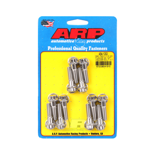 ARP Header Bolts, 12-Point Head, 30mm UHL, 3/8 in. Wrench, Stainless Steel, Polished, For Chevrolet, LS Engine, Set of 12