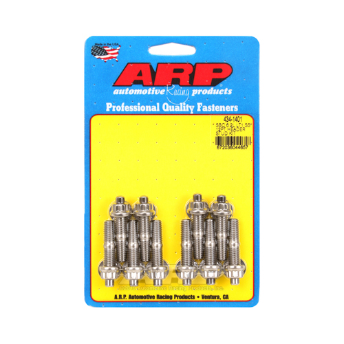 ARP Header Studs, 12-Point Nut, 1.750 Length, Stainless Steel, Polished, For Chevrolet, Gen V, 6.2L, Set of 10