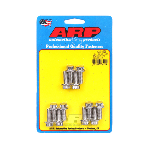 ARP Rear Motor Cover Bolts, 12-point Head, Stainless Steel, Polished, Washers, For Chevrolet, 4.8L, 5.3L, 6.0L, Kit
