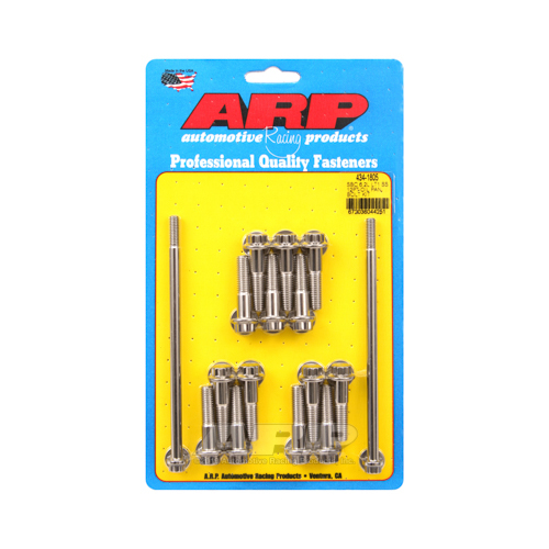 ARP Oil Pan Bolts, Stainless Steel, Polished, 12-Point Head, For Chevrolet, Gen V Small Block, 6.2L, Kit