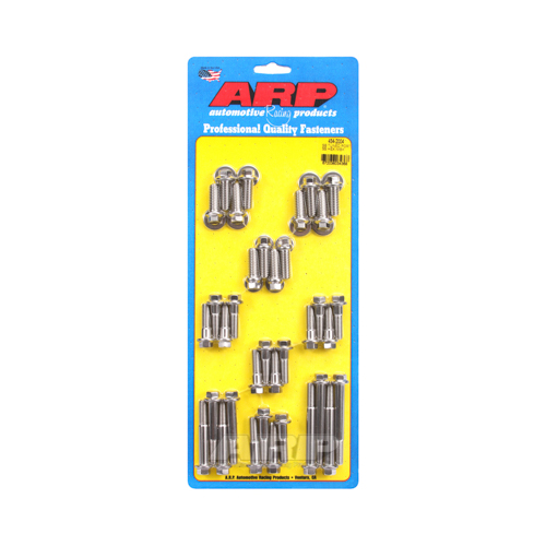 ARP Bolts, Intake Manifold, Hex Head, Stainless Steel, Polished, For Chevrolet 305-350, 180000psi, Kit