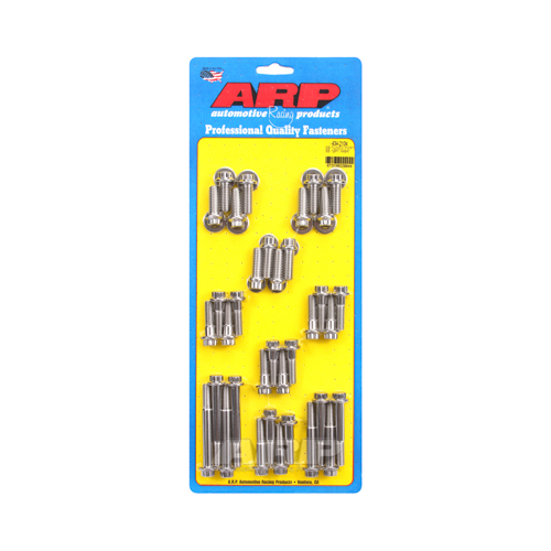 ARP Bolts, Intake Manifold, 12-point Head, Stainless Steel, Polished, For Chevrolet 305-350, 180000psi, Kit