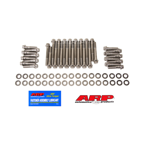 ARP Cylinder Head Bolts, 12-point Head, Stainless, For Chevrolet SB, 23° Cast iron OEM, Kit
