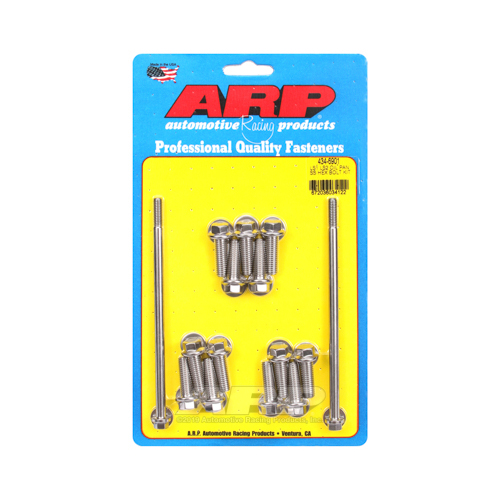 ARP Oil Pan Bolts, Stainless Steel, Polished, Hex Head, For Chevrolet, Small Block, LS1, Kit