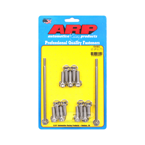 ARP Oil Pan Bolts, 12-Point, Polished, Stainless Steel, For Chevrolet, LS1-LS2, Kit