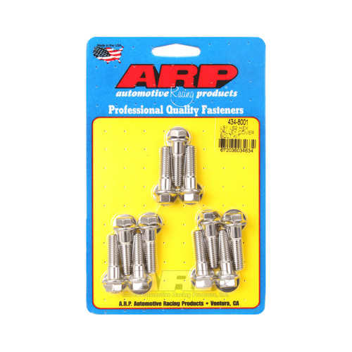ARP Bolts, Intake Manifold, Hex Head, Stainless Steel, Polished, For Chevrolet Gen III/IV LS, 180000psi, Kit