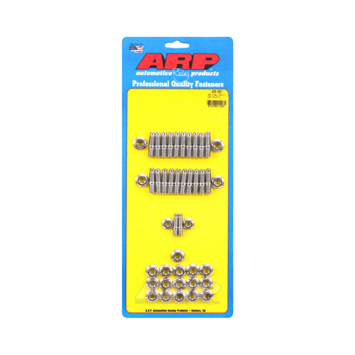 ARP Oil Pan Studs, Designed for Standard 2 piece Cork Gasket, Polished Stainless Steel, Hex Nut, For Chevrolet, Big Block, Kit