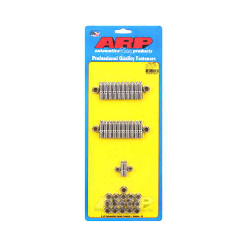 ARP Oil Pan Studs, Designed for Standard 2 piece Cork Gasket, Stainless Steel, Polished, 12-Point Head, For Chevrolet, Big Block, Kit
